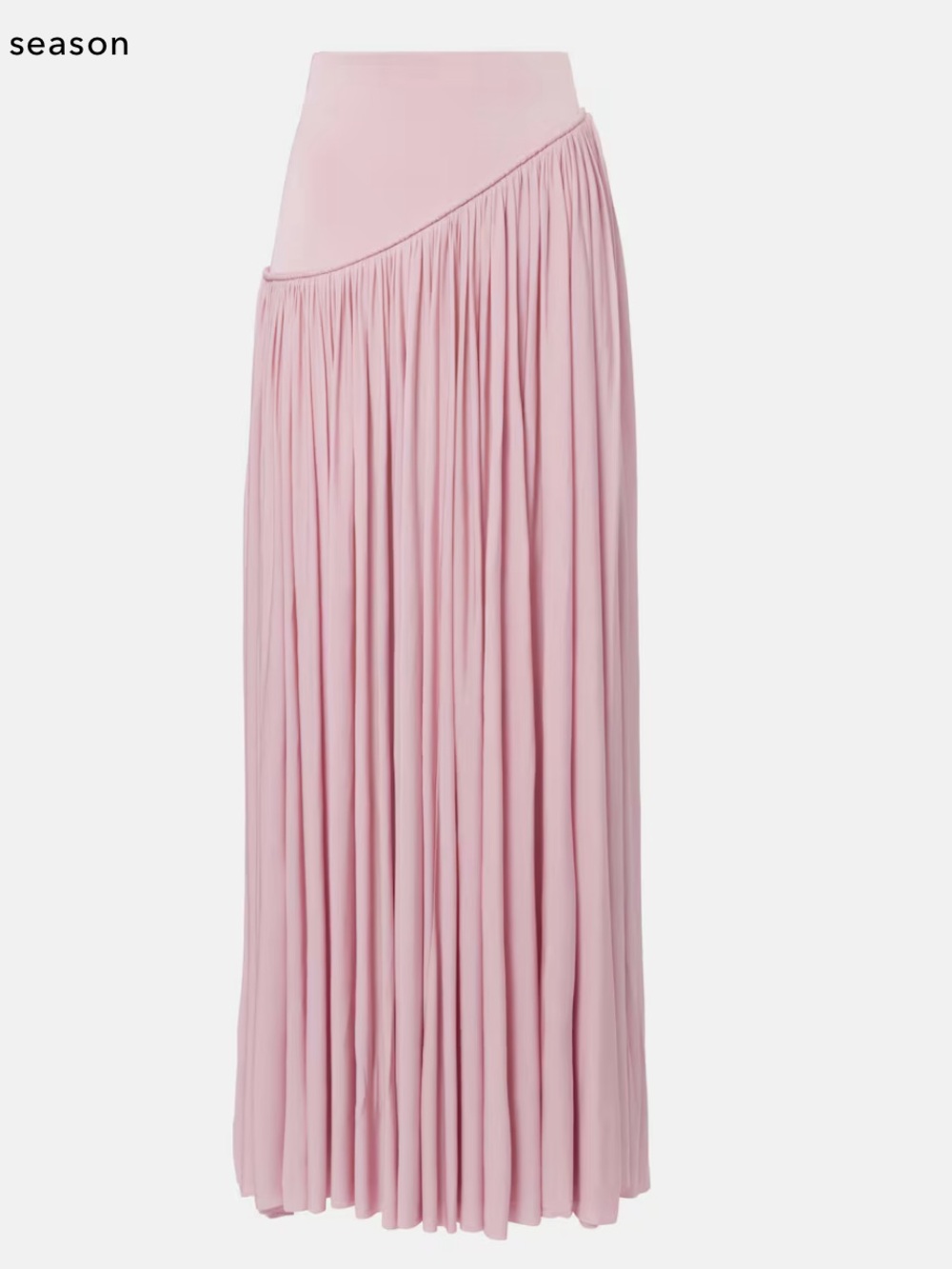 Zimmermann Alchemy Asymmetric Jersey Maxi Skirt Sz 0 Blush Pink NWT Pleated